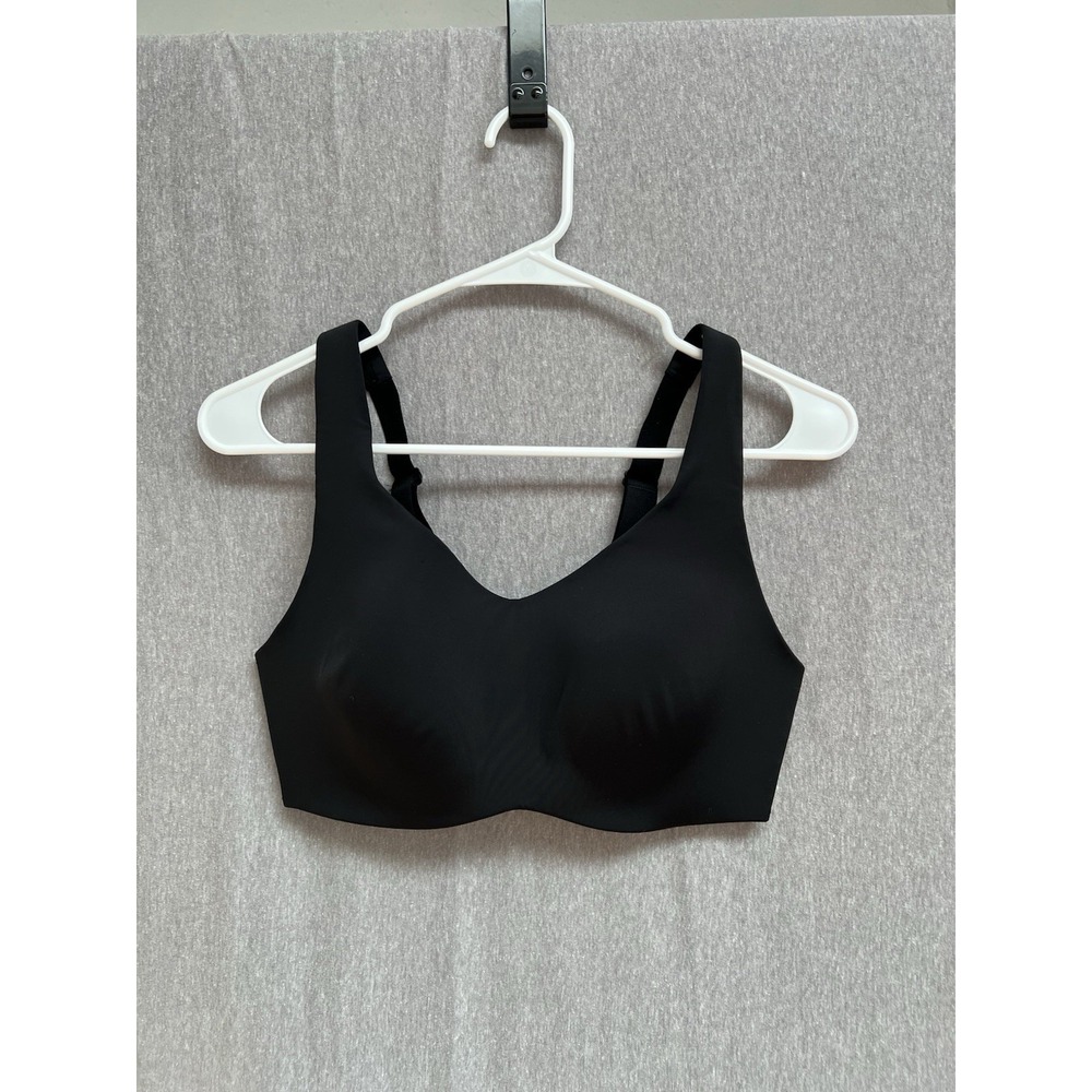Athleta 34D Sports Bra Padded Black Womens
